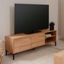 Voir la diapositive 3 : HOMIFAB Meuble TV effet chêne 150 cm - Ronda