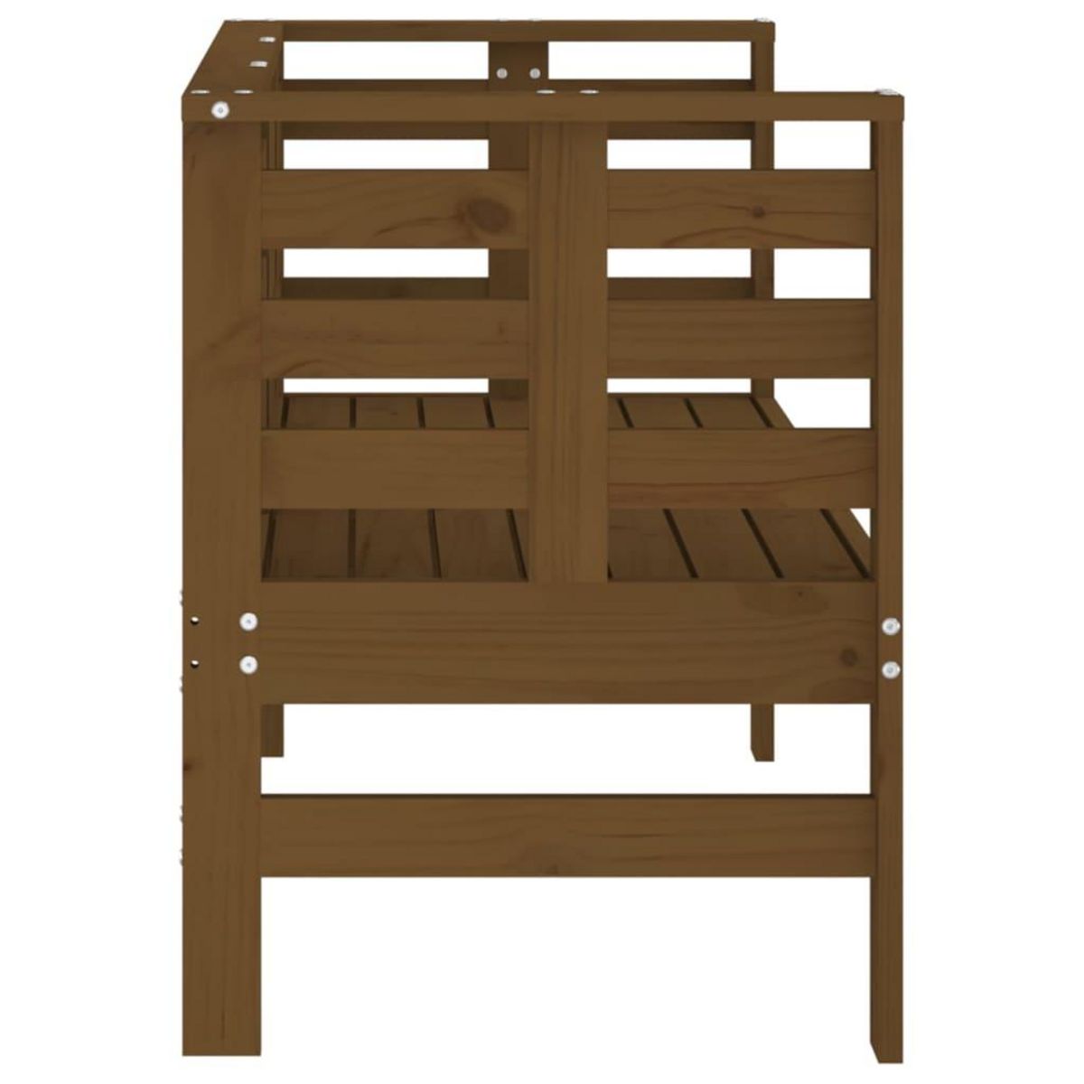 VIDAXL Banc de jardin marron miel 111,5x53x71 cm bois massif de pin