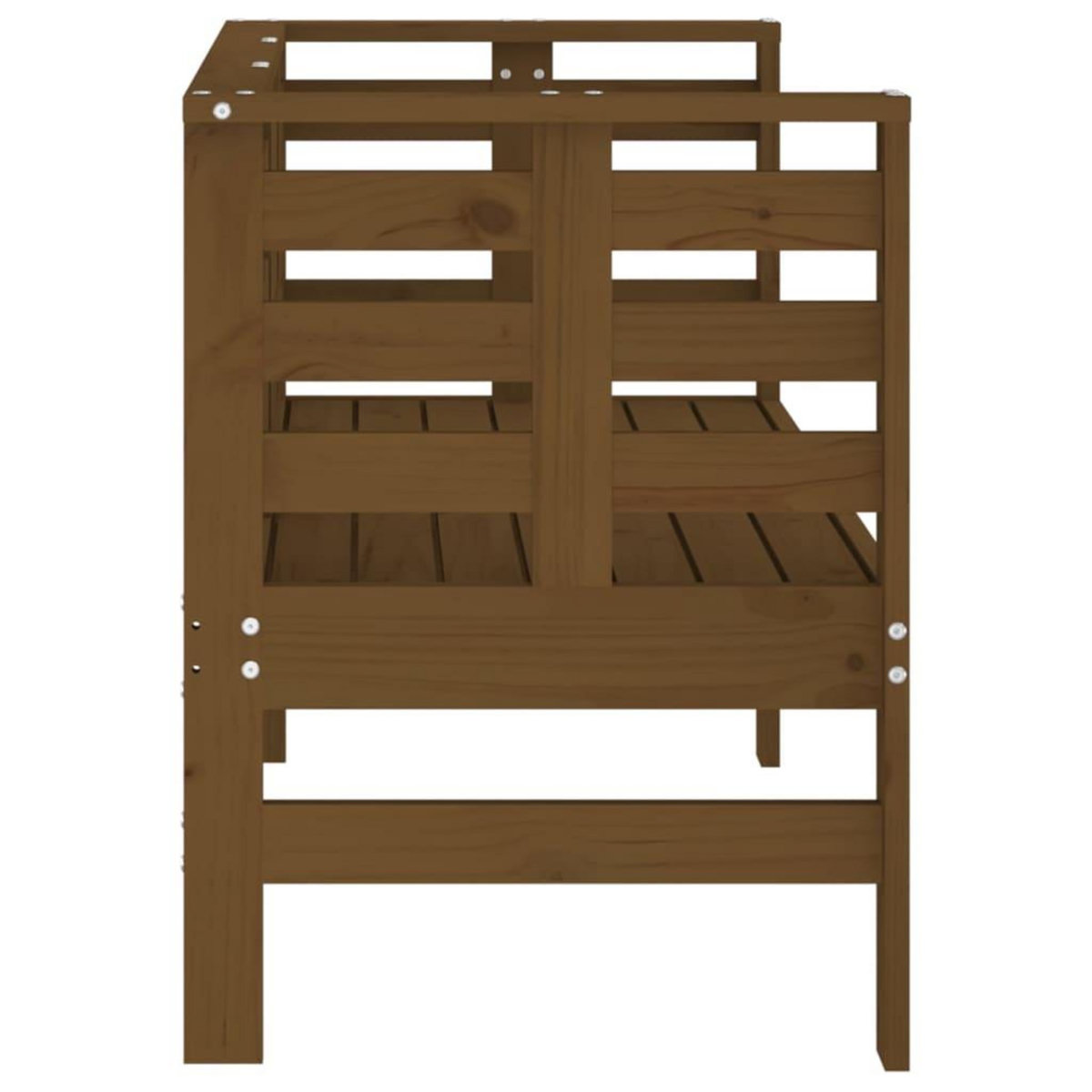 VIDAXL Banc de jardin marron miel 111,5x53x71 cm bois massif de pin