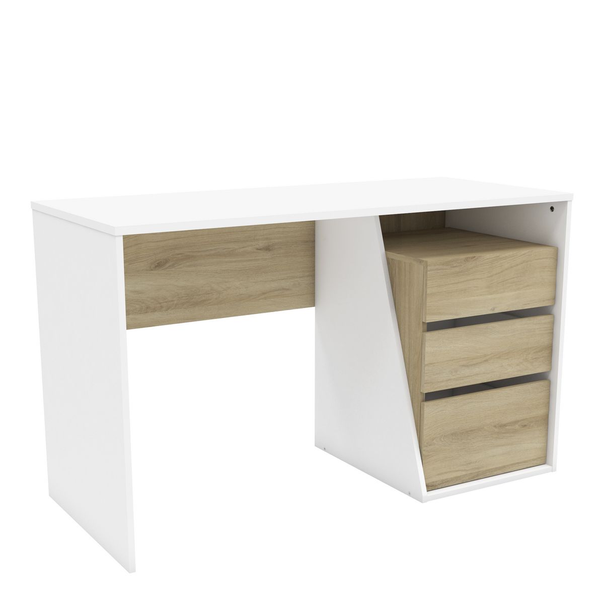 Bureau droit 3 tiroirs L127cm JEFF