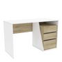 Voir la diapositive 2 : Bureau droit 3 tiroirs L127cm JEFF
