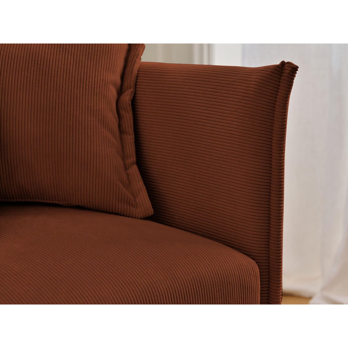 LISA DESIGN Valentina - canapé 3 places convertible - avec coffre - en velours côtelé - style contemporain