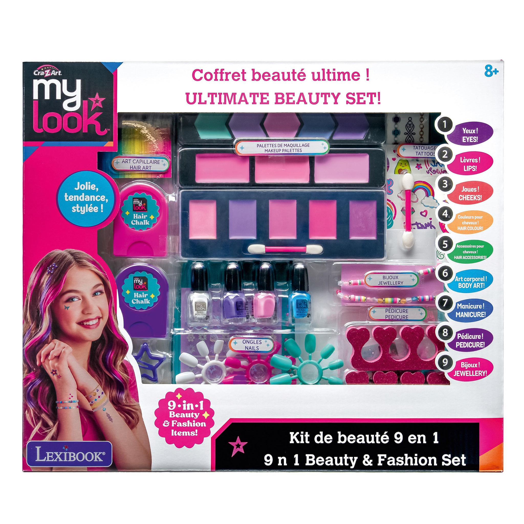 Voir la diapositive 3 : Lexibook Kit de beauté 9 en 1