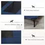 PAWHUT Lit sur pieds pour chien chat lit de camp animal lit surélevé Oxford textilène micro-perforé dim. 92L x 76l x 18H cm bleu
