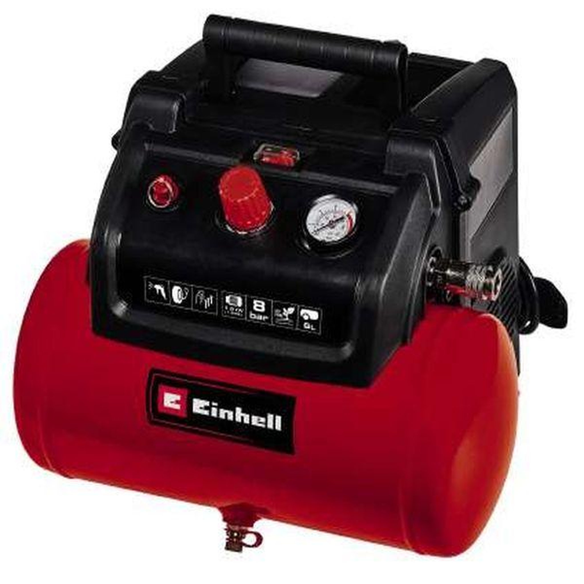 Einhell Compresseur mobile TC-AC 190/6/8 OF Set - Réservoir à air comprimé 6 litres - jusqu'à 8 bar