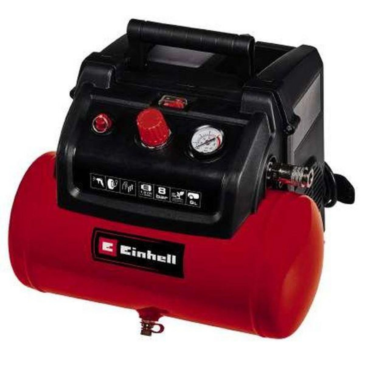 Einhell Compresseur mobile TC-AC 190/6/8 OF Set - Réservoir à air comprimé 6 litres - jusqu'à 8 bar