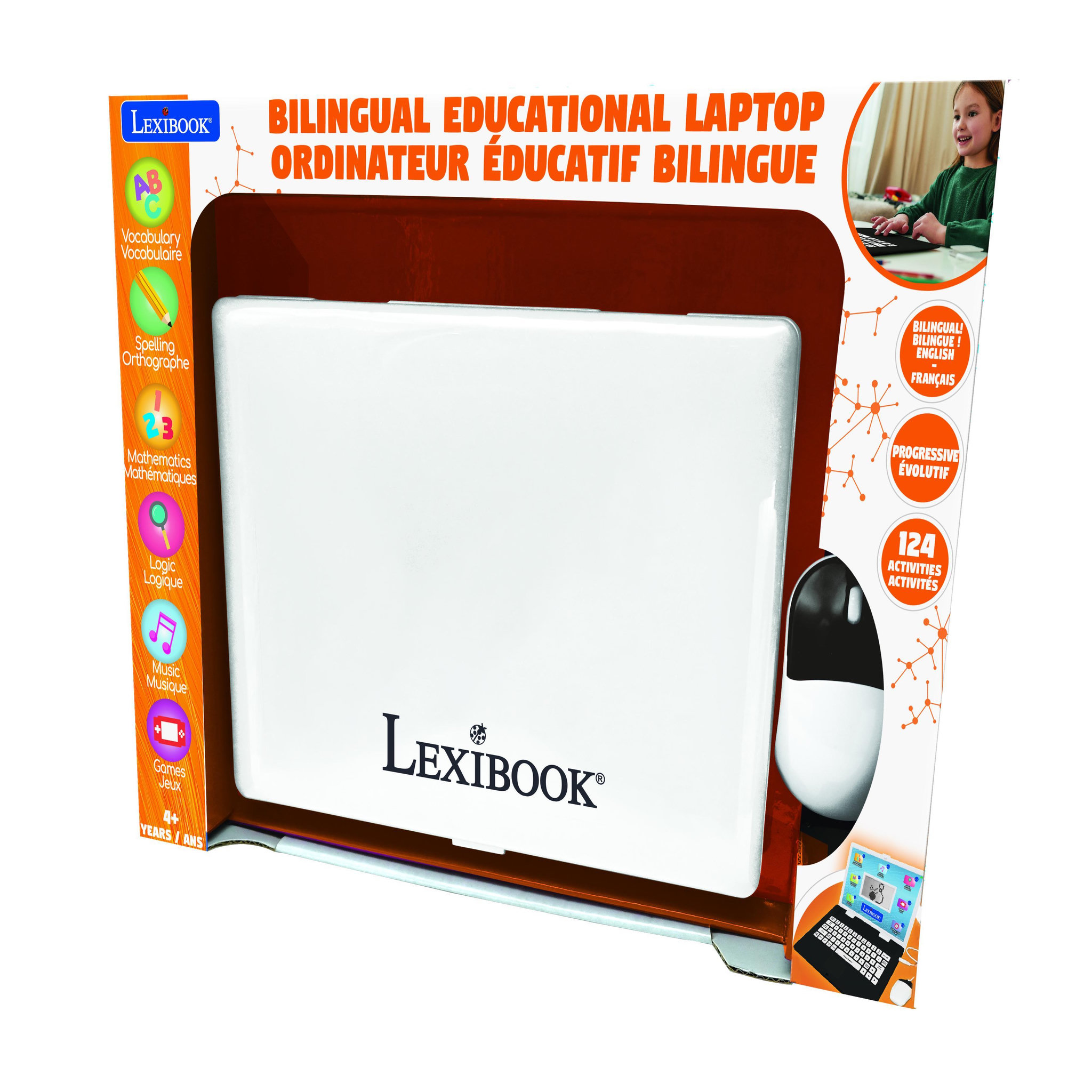 Voir la diapositive 5 : Lexibook Ordinateur éducatif bilingue Power Kid - 124 activités (FR/EN)