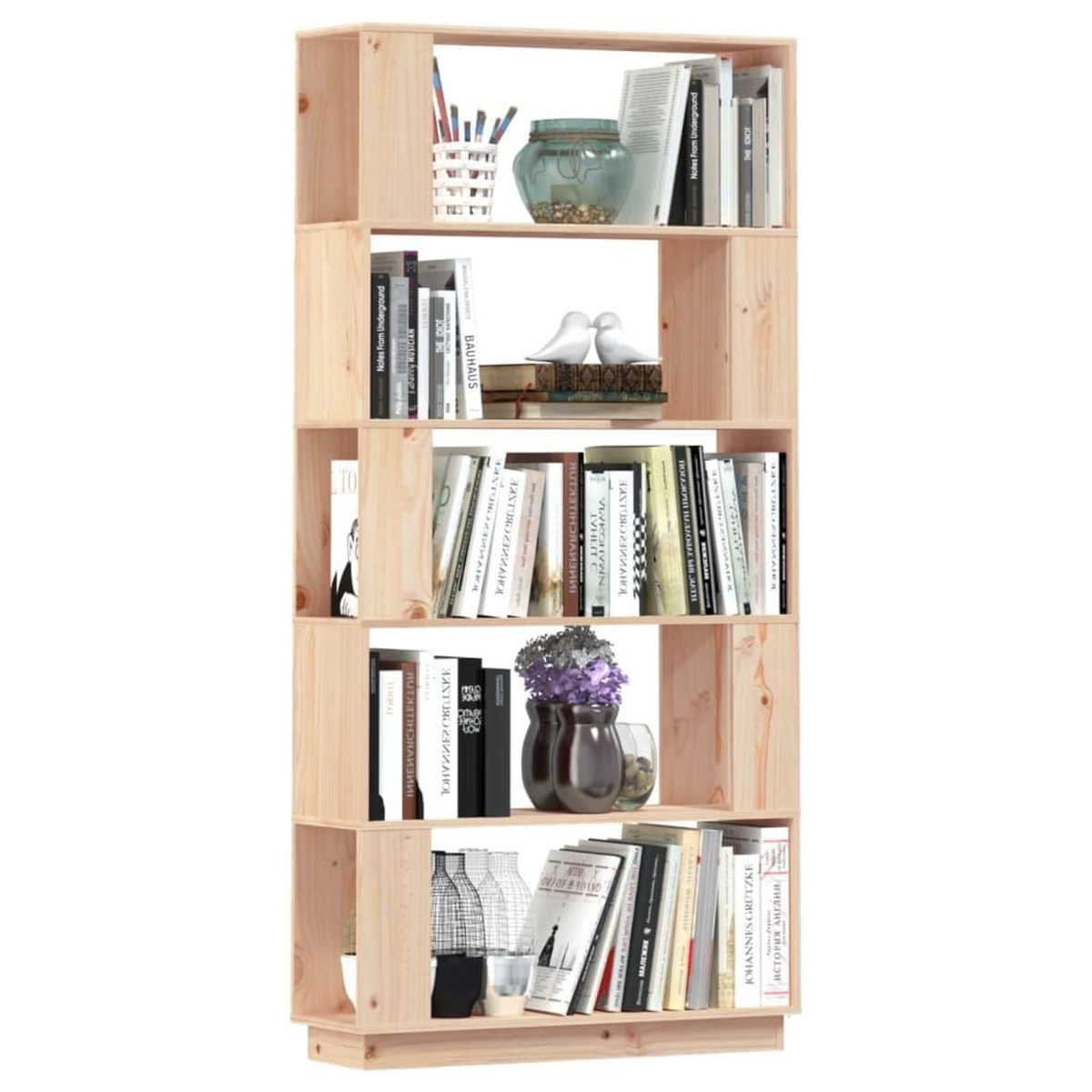 VIDAXL Bibliotheque/Separateur de piece 80x25x163,5 cm Pin solide