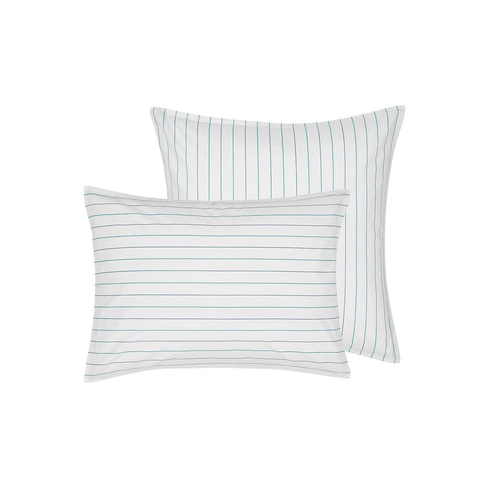Sensei Maison Lot de 2 taies d'oreillers en percale de coton HOSSEGOR. Coloris disponibles : Bleu