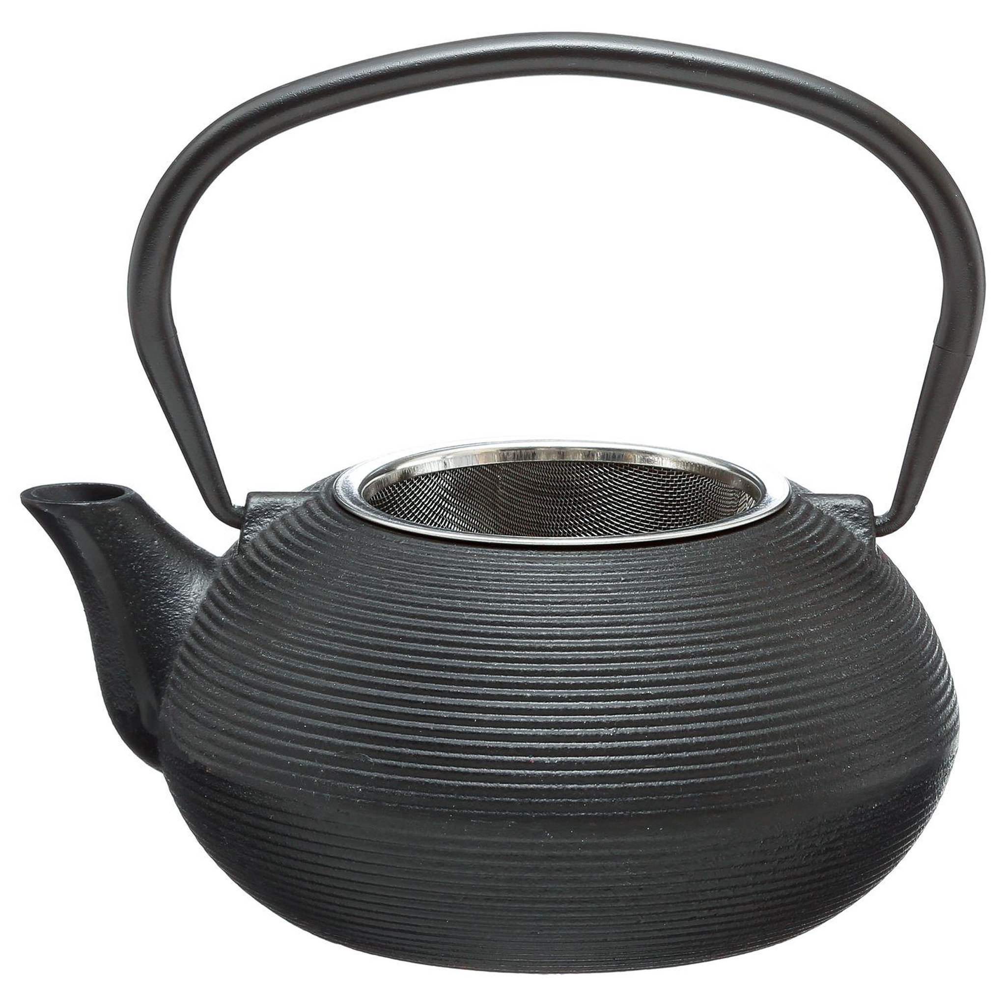Voir la diapositive 2 : SECRET DE GOURMET Théière à filtre en fonte Marin - 600 ml - Noir