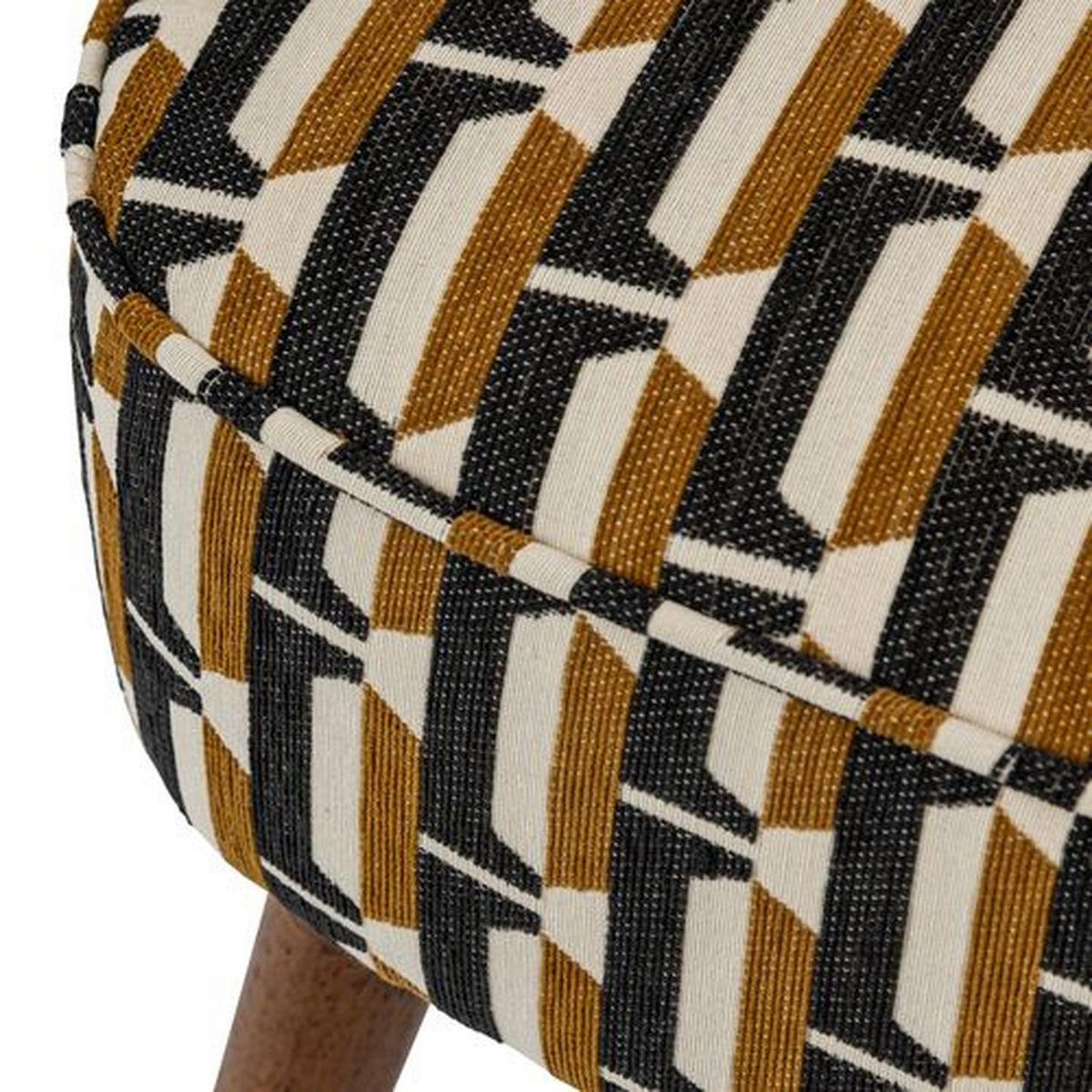 ATMOSPHERA Fauteuil avec tissu jacquard CHIARA - Noir et beige