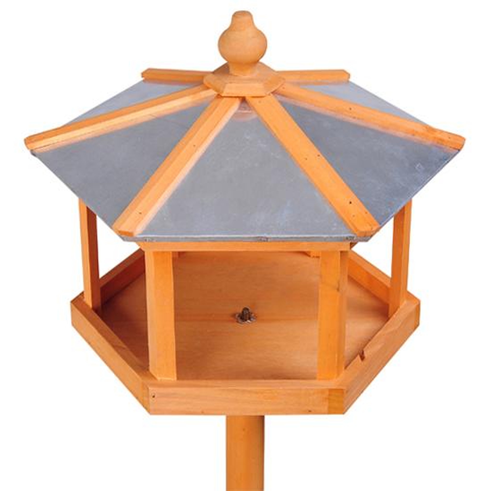 Voir la diapositive 6 : HOMCOM Mangeoire sur pied nichoir a plateau station a oiseau bois pour exterieur 113 cm