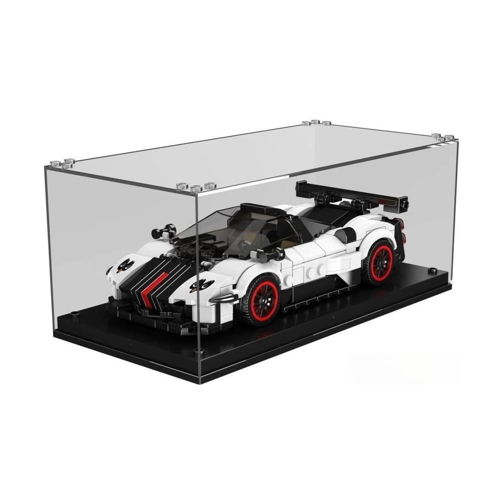 Voir la diapositive 2 : MOULD KING Véhicule supercar Zonda avec vitrine