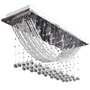 Voir la diapositive 1 : VIDAXL Plafonnier avec perles en verre cristal Etincelant Blanc 8 x G9 29 cm