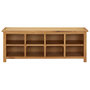 Voir la diapositive 2 : VIDAXL Etagere a chaussures 114x37x45 cm Bois de chene solide