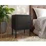 Voir la diapositive 5 : BEST MOBILIER Lavaggi - table de chevet - noir - 45 cm