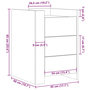 Voir la diapositive 6 : VIDAXL Table de chevet noir 45x50x65 cm bois d'ingenierie