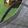 Voir la diapositive 5 : OUTSUNNY Chaise longue à bascule rocking chair design contemporain métal textilène gris chiné