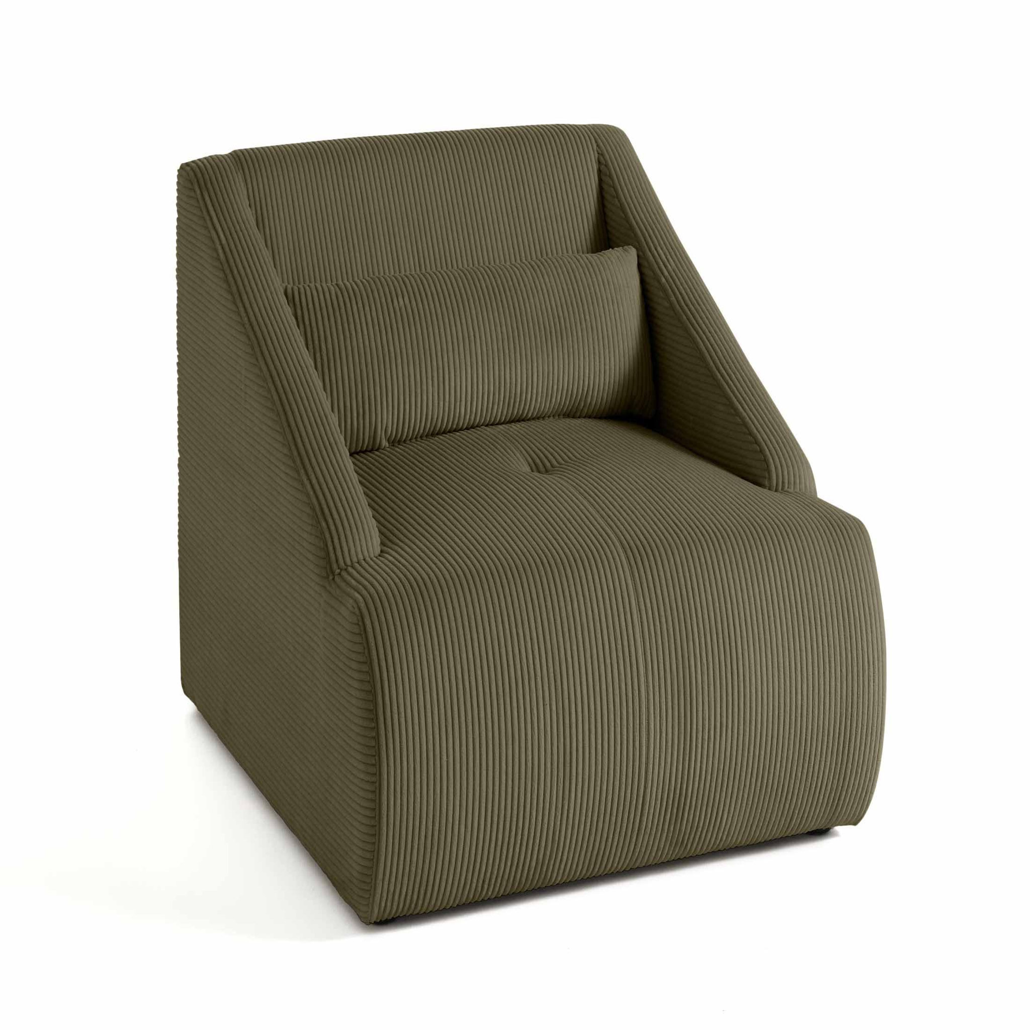 Voir la diapositive 4 : LISA DESIGN Onyx - fauteuil - en velours côtelé