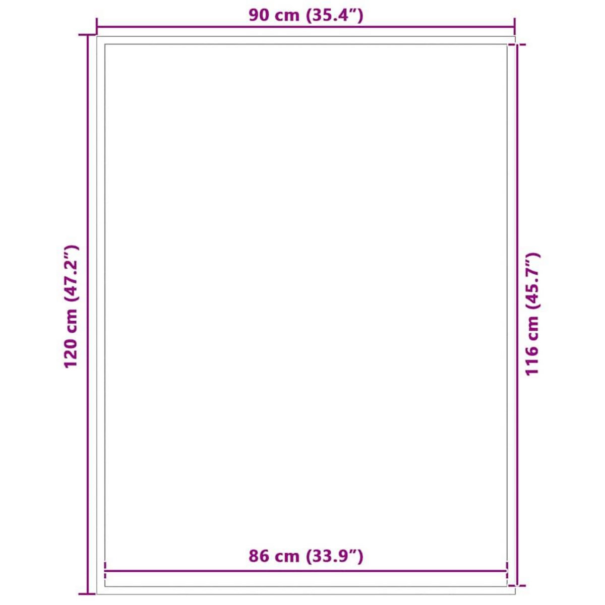VIDAXL Paillasson gris 90x120 cm