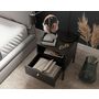 Voir la diapositive 3 : BEST MOBILIER Felicia - table de chevet - noir - 40 cm