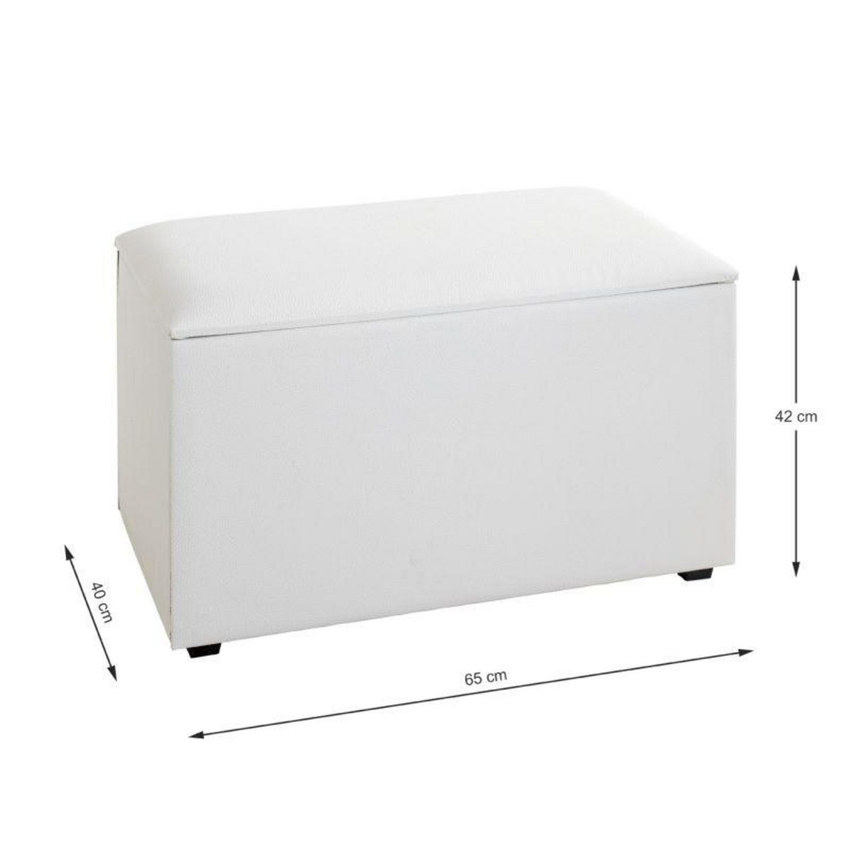Paris Prix Coffre de Rangement Design  Soldi  65cm Blanc