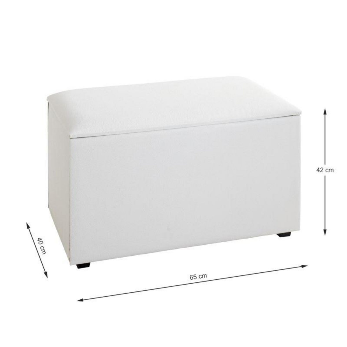 Paris Prix Coffre de Rangement Design  Soldi  65cm Blanc