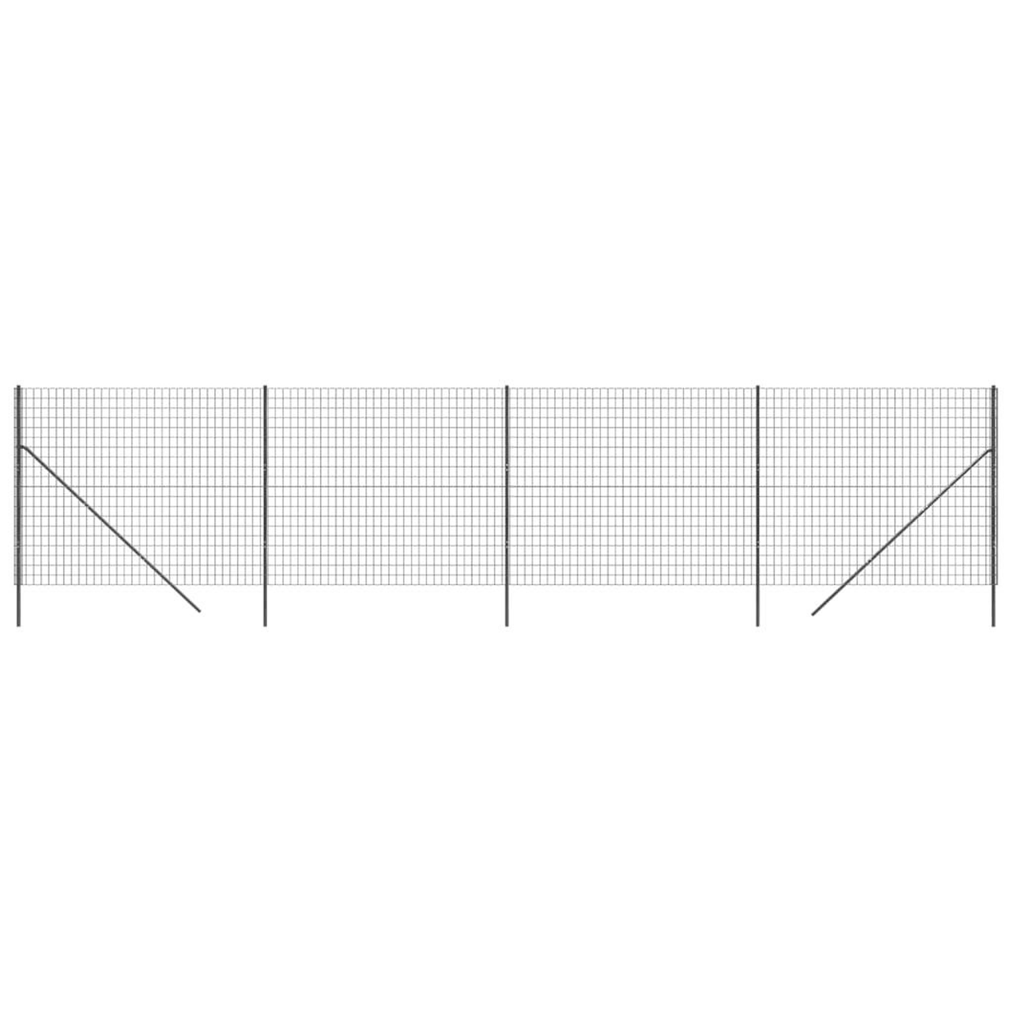 Voir la diapositive 2 : VIDAXL Cloture en treillis metallique anthracite 1,6x10 m