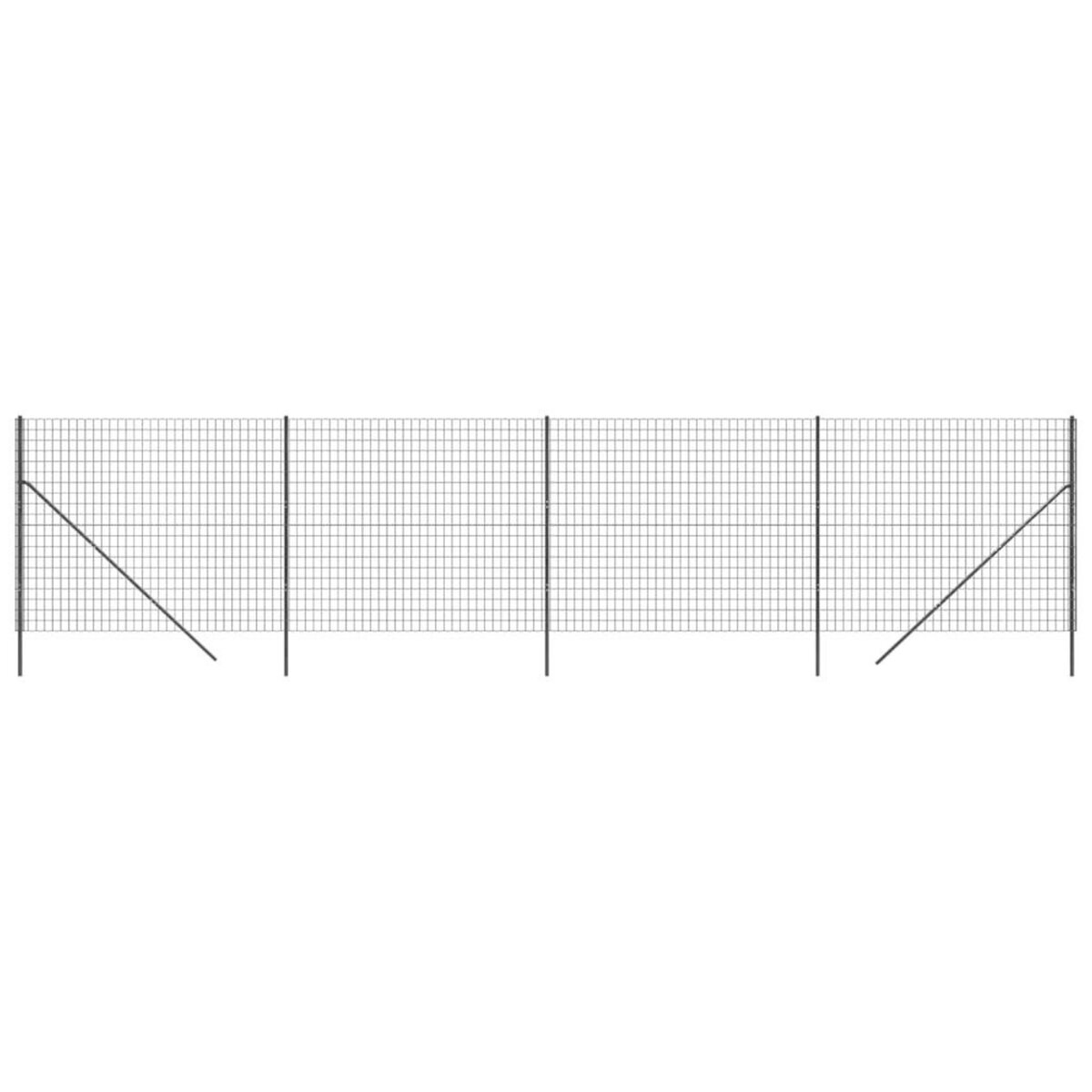 VIDAXL Cloture en treillis metallique anthracite 1,6x10 m