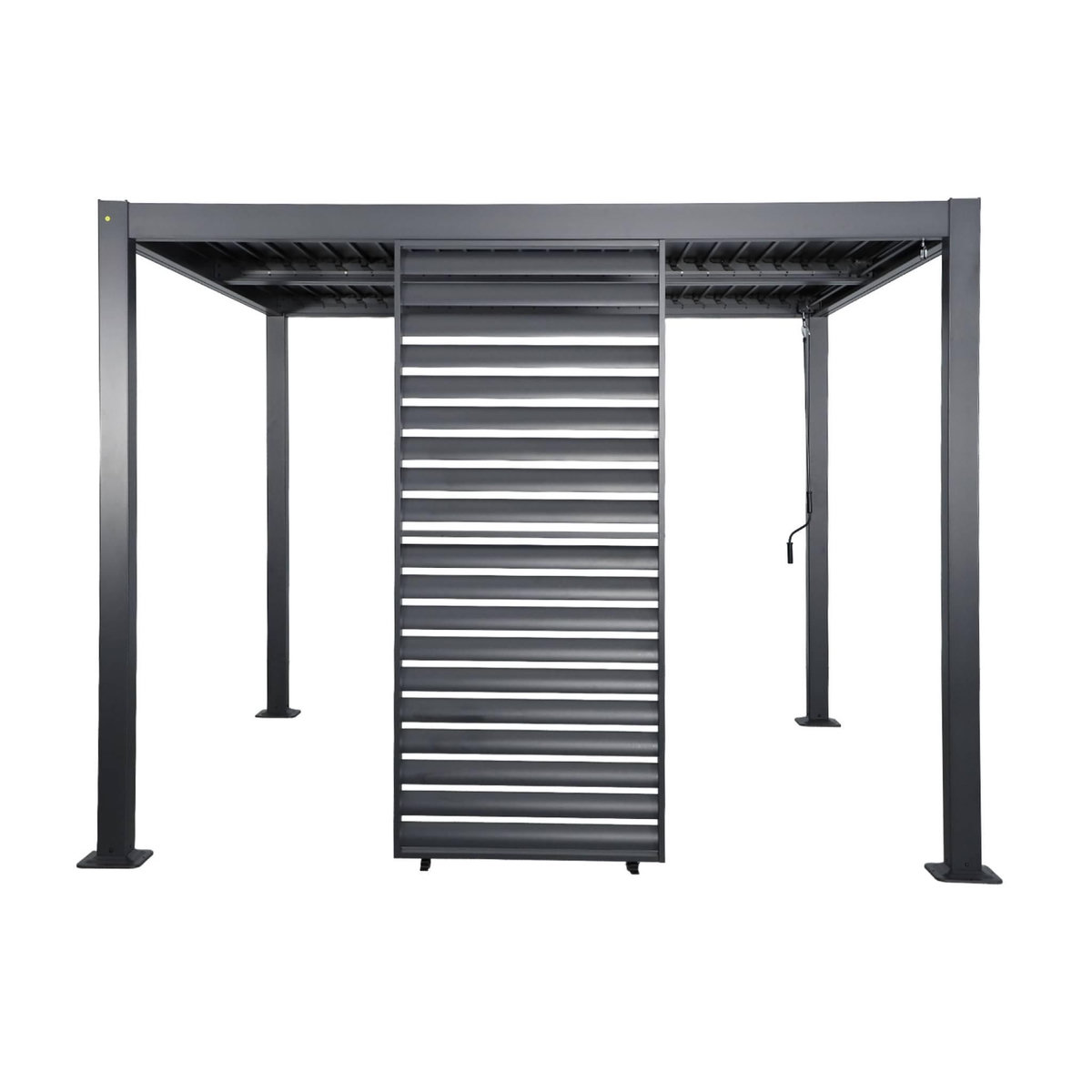 SWEEEK Persienne 100cm pour pergola bioclimatique aluminium anthracite Palace