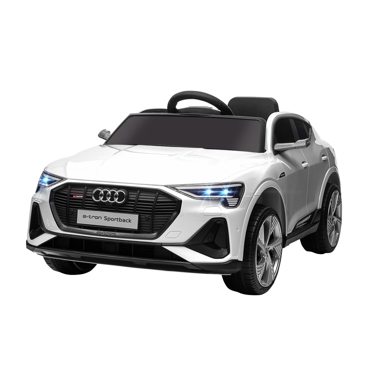 HOMCOM Voiture électrique enfant véhicule électrique enfant de sport  supercar 12 V - V. Max. 8 Km/h télécommande incluse ouverture portes MP3  USB effets sonores lumineux blanc pas cher 