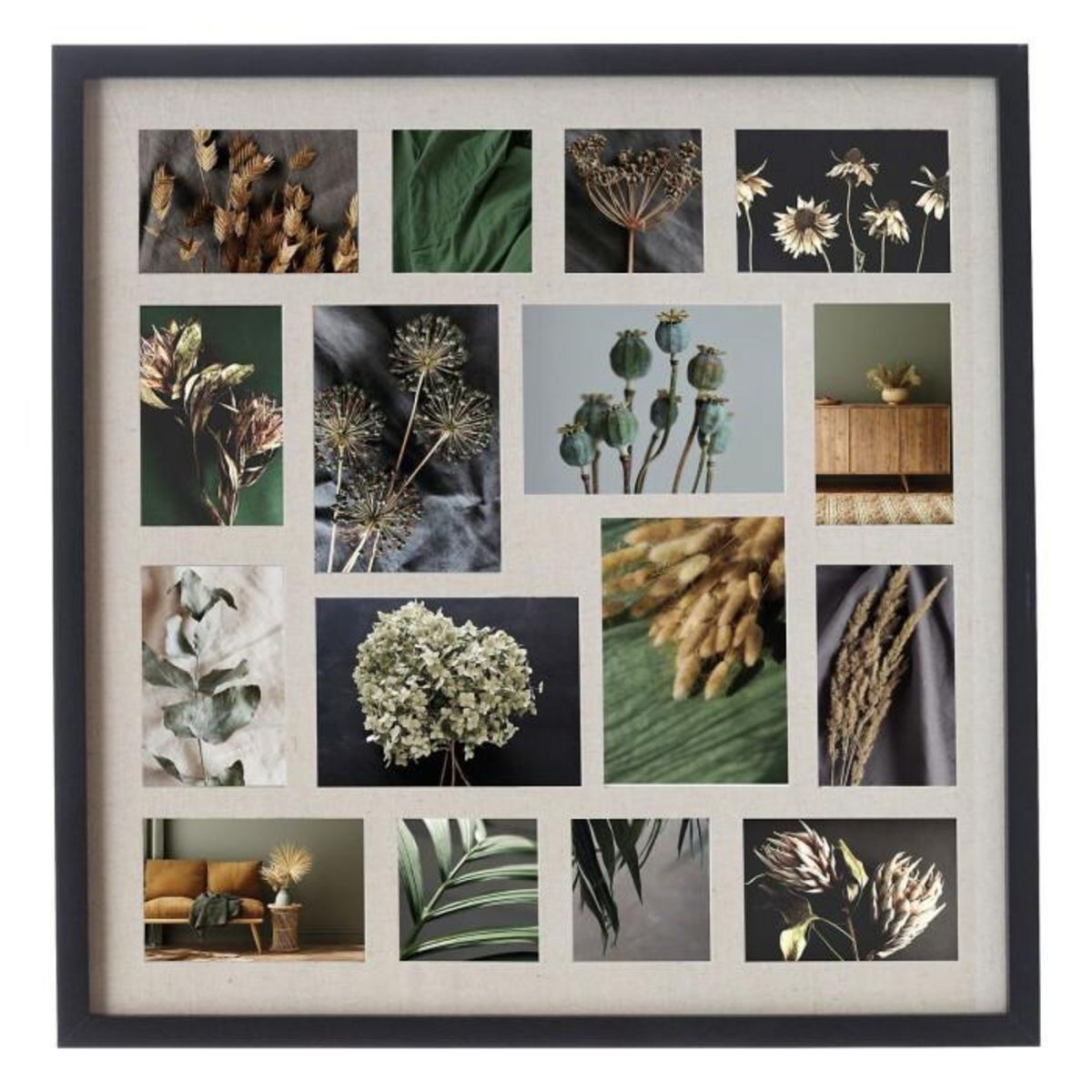 ATMOSPHERA Pêle-Mêle Mural 16 Photos  Tony  63cm Noir