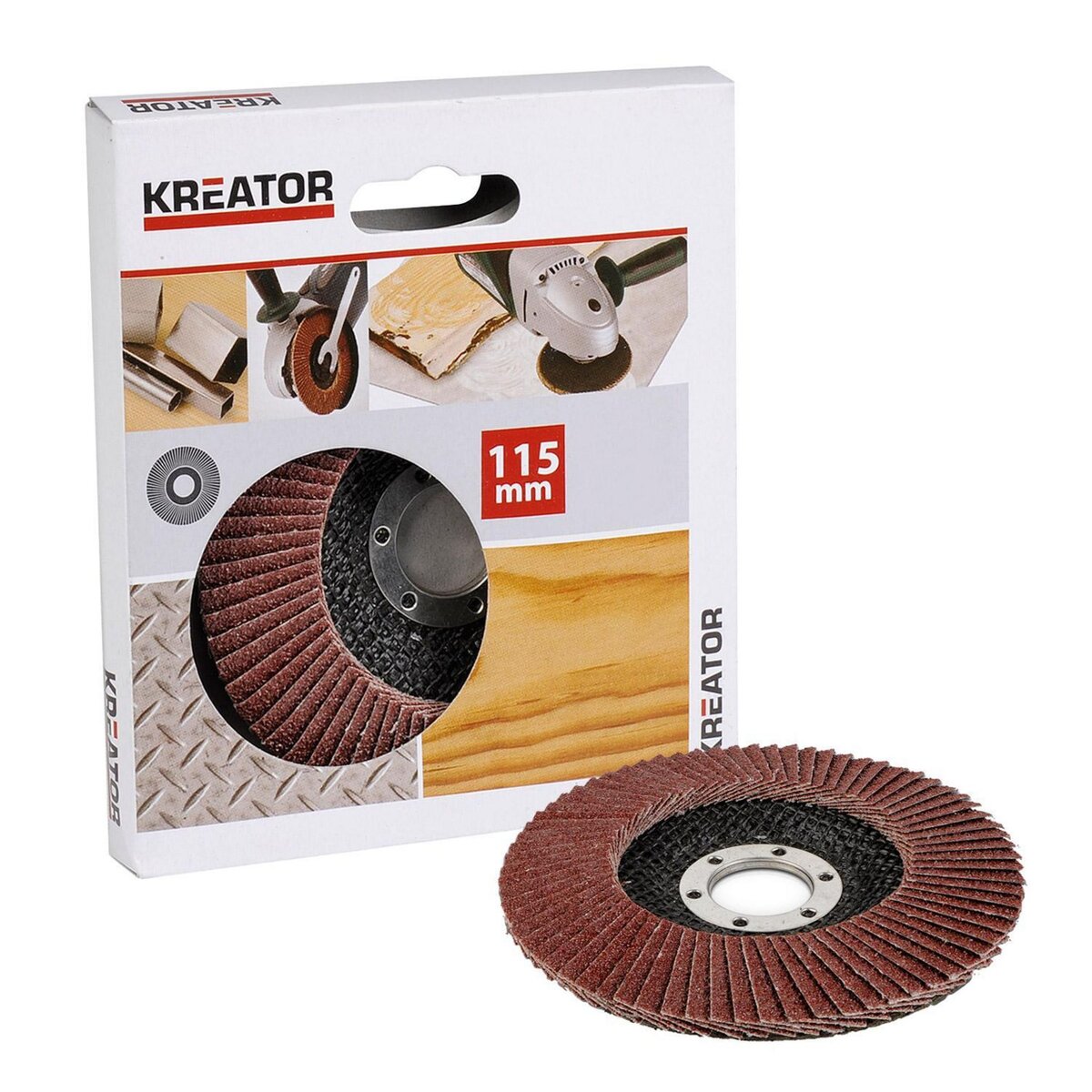 KREATOR Disque à lamelle corindon - grain 40 - Ø 115 mm