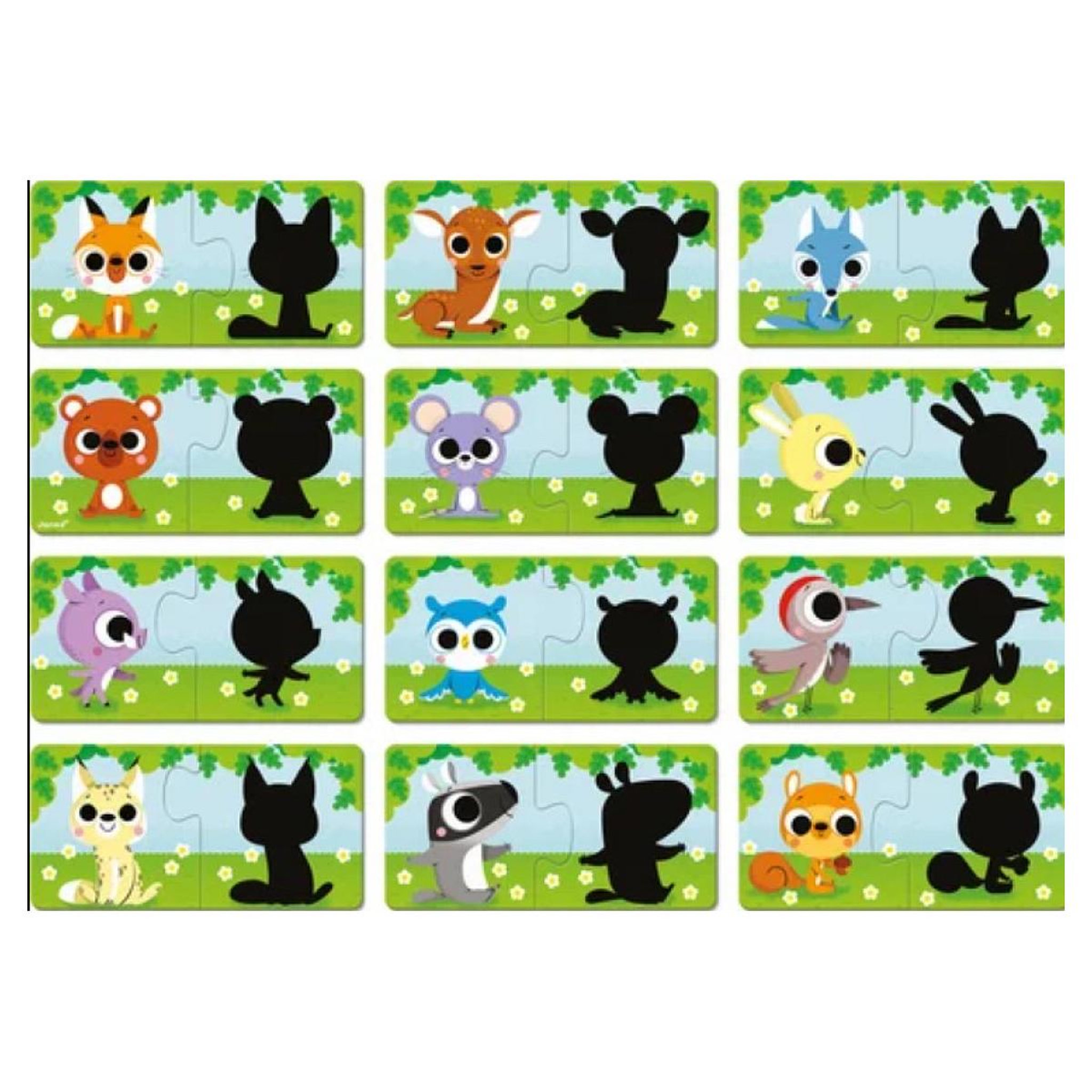 Voir la diapositive 2 : JANOD Puzzle Les animaux et leur ombre -