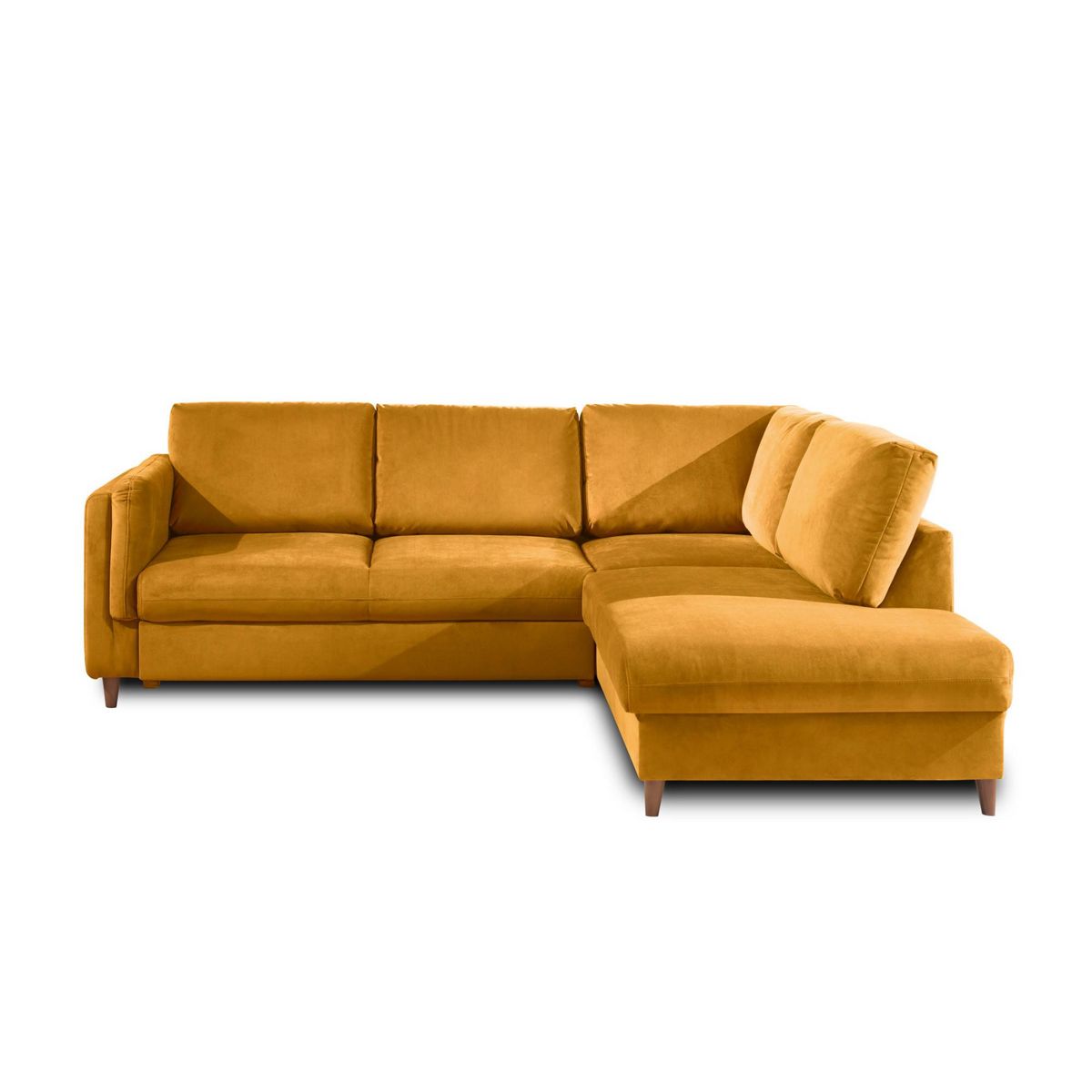 LISA DESIGN Brooke - canapé d'angle droit - convertible - 5 places - en velours