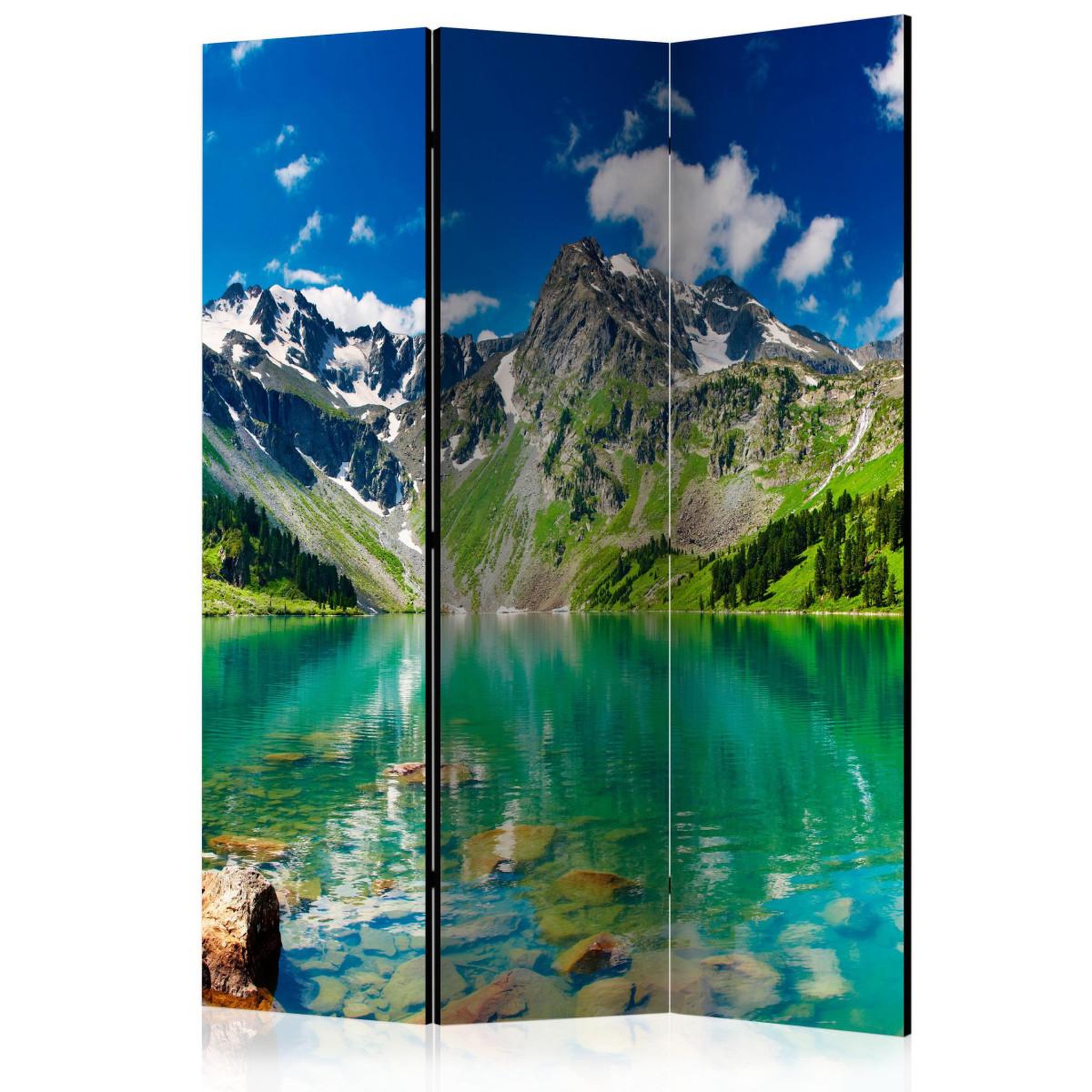 Paris Prix Paravent 3 volets  mountain lake  135x172cm