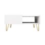 Voir la diapositive 4 : BEST MOBILIER Cali - table basse - effet marbre - 97 cm