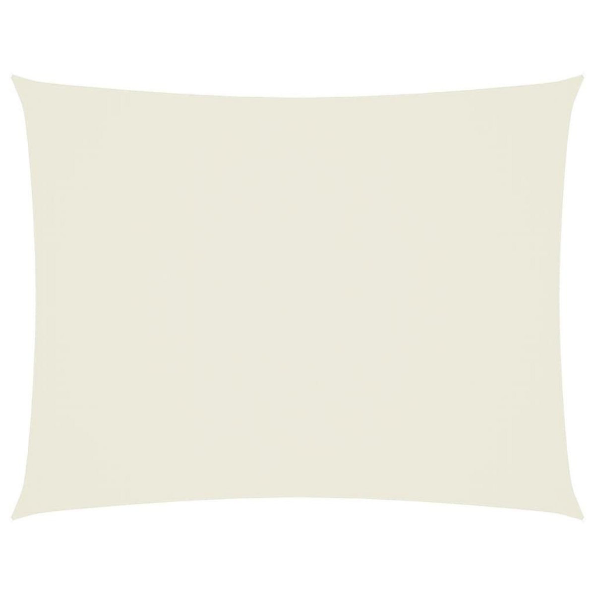 VIDAXL Voile de parasol tissu oxford rectangulaire 3x4,5 m creme