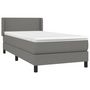 Voir la diapositive 3 : VIDAXL Sommier a lattes de lit avec matelas Gris fonce 80x200 cm Tissu