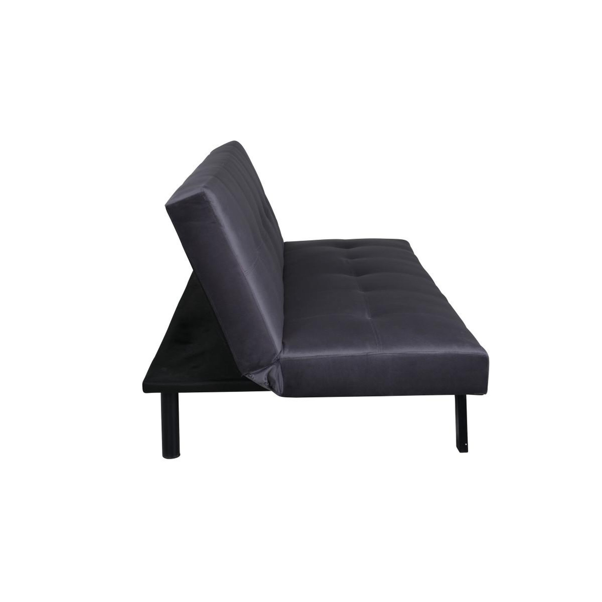 Voir la diapositive 5 : Paris Prix Canapé convertible en velours  bodil  180cm gris foncé