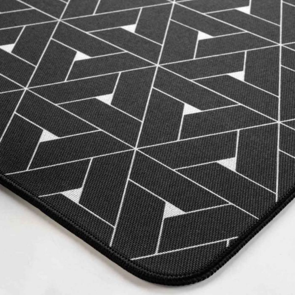 Paris Prix Tapis Déco Imprimé  Terence  45x75cm Noir