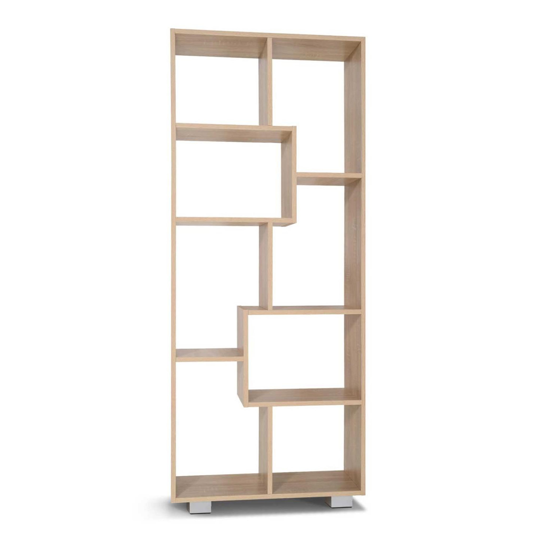 Voir la diapositive 3 : ID MARKET Étagère à double position tania bois imitation hêtre l.161 cm