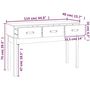 Voir la diapositive 6 : VIDAXL Table console Noir 114x40x75 cm Bois massif de pin