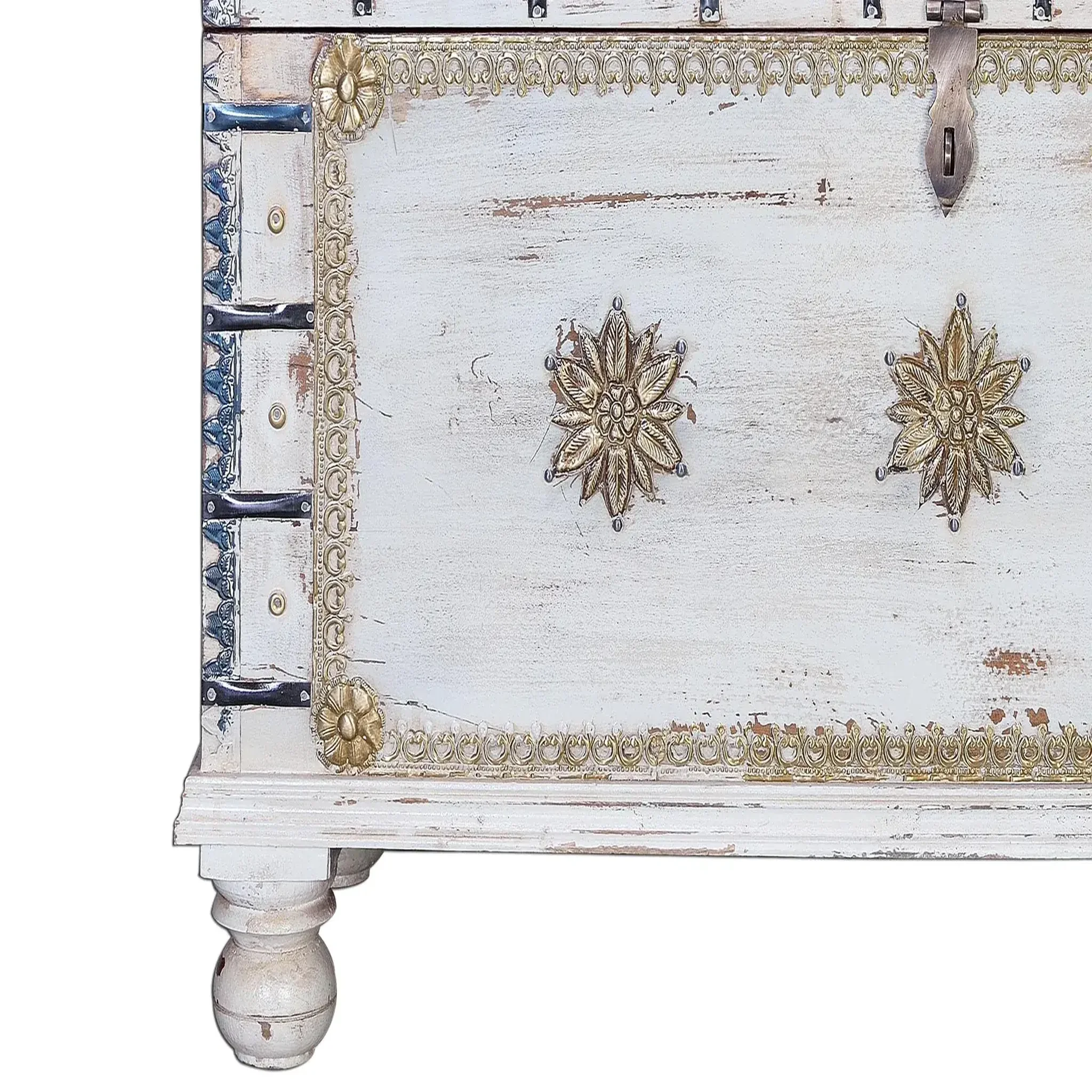 Voir la diapositive 3 : GINER Y COLOMER SL Coffre en bois de manguier 100 cm style rustique