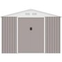 Voir la diapositive 3 : MARKET24 URANUS Abri de jardin en métal 8,84 m² - 277 x 319 x 202 cm - Kit d'ancrage inclus, 2 portes coulissantes - Taupe