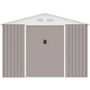 Voir la diapositive 3 : MARKET24 URANUS Abri de jardin en métal 8,84 m² - 277 x 319 x 202 cm - Kit d'ancrage inclus, 2 portes coulissantes - Taupe