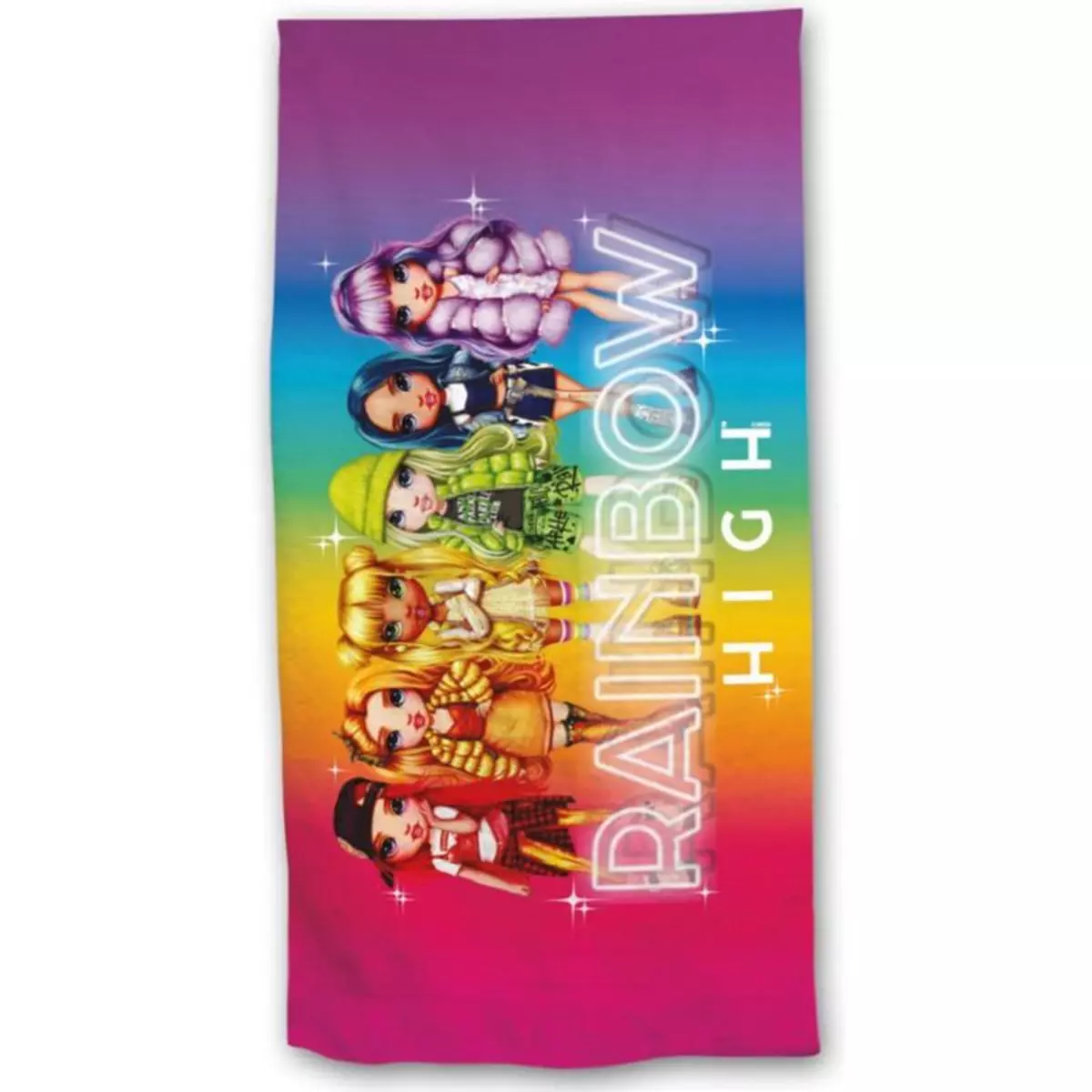 Rainbow Rainbow High - Serviette de Bain Enfant Rose - Drap de plage 70x140 cm
