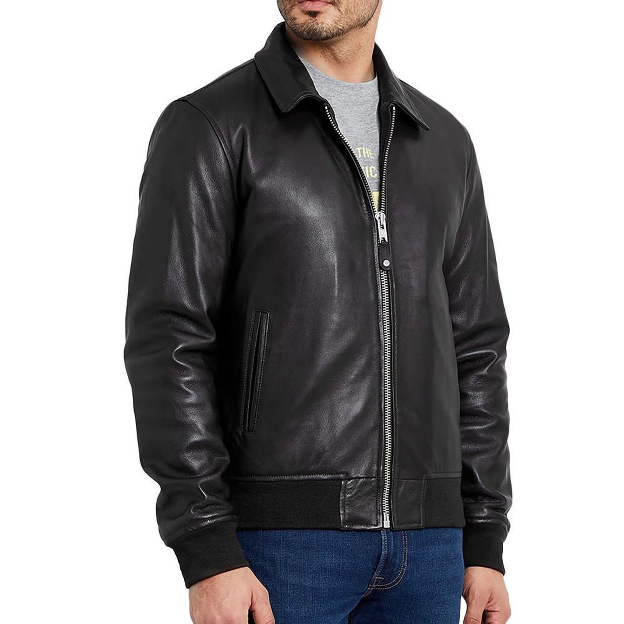 Schott Blouson cuir  Homme Schott Mens Leather Pilot. Coloris disponibles : Noir