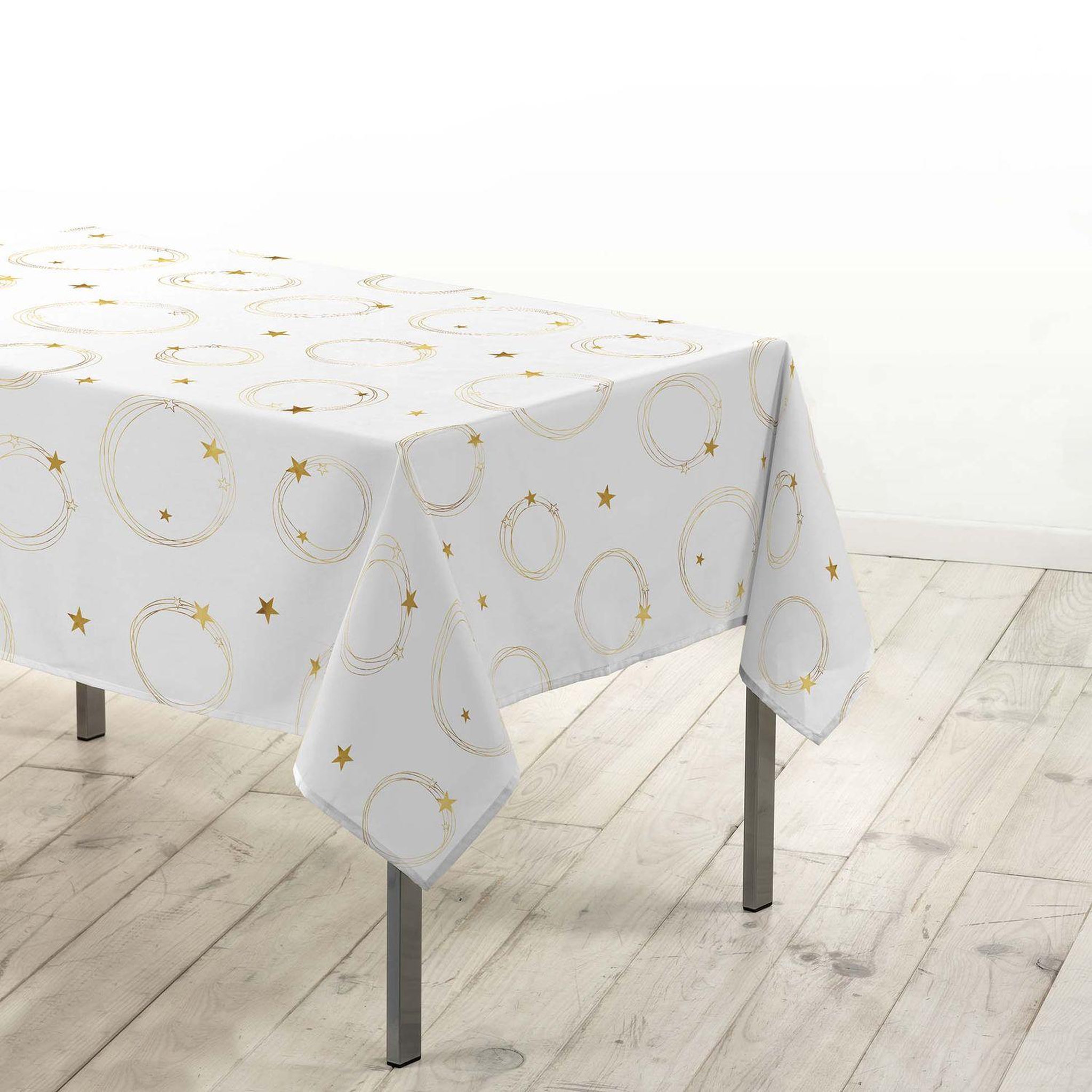 Voir la diapositive 2 : Douceur d'Intérieur Nappe rectangulaire antitache et infroissable etoiles scintillantes