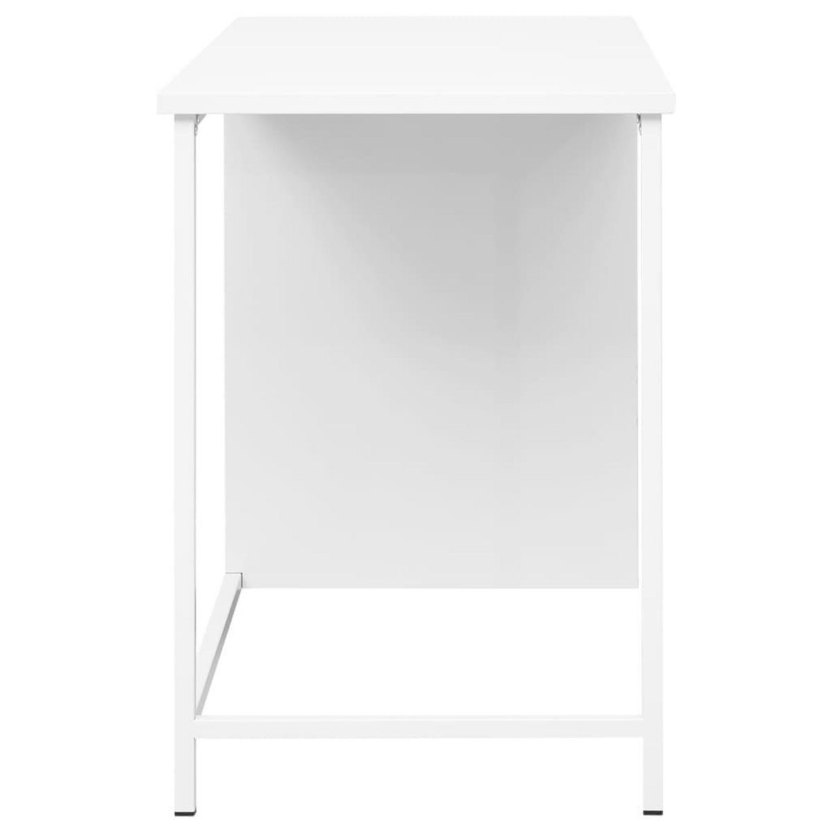 VIDAXL Bureau industriel avec tiroirs Blanc 105x52x75 cm Acier
